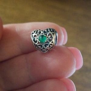 Pandora Authentic May Birthstone Heart